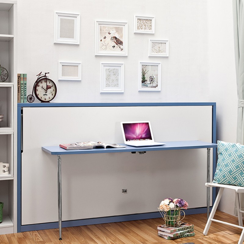 Desk Super Single Horizontal Hidden Wall Bed Space Saving