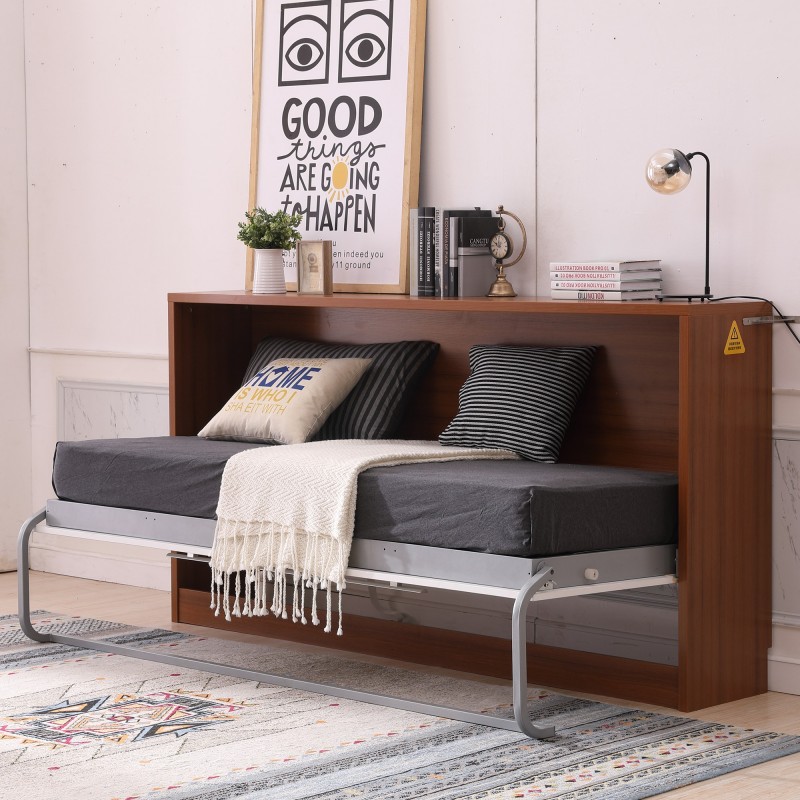 Super Single Horizontal Hidden Wall Bed, Space Saving, Foldable Murphy ...