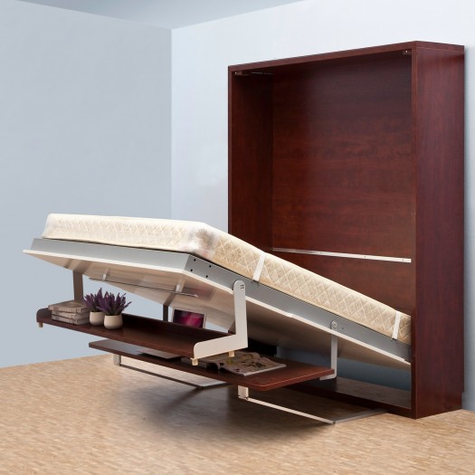 Shelf + Desk + Super Single Vertical Hidden Wall Bed ...